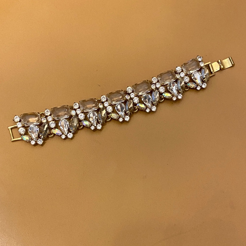 J. Crew Gold and Silver Crystal Bracelet